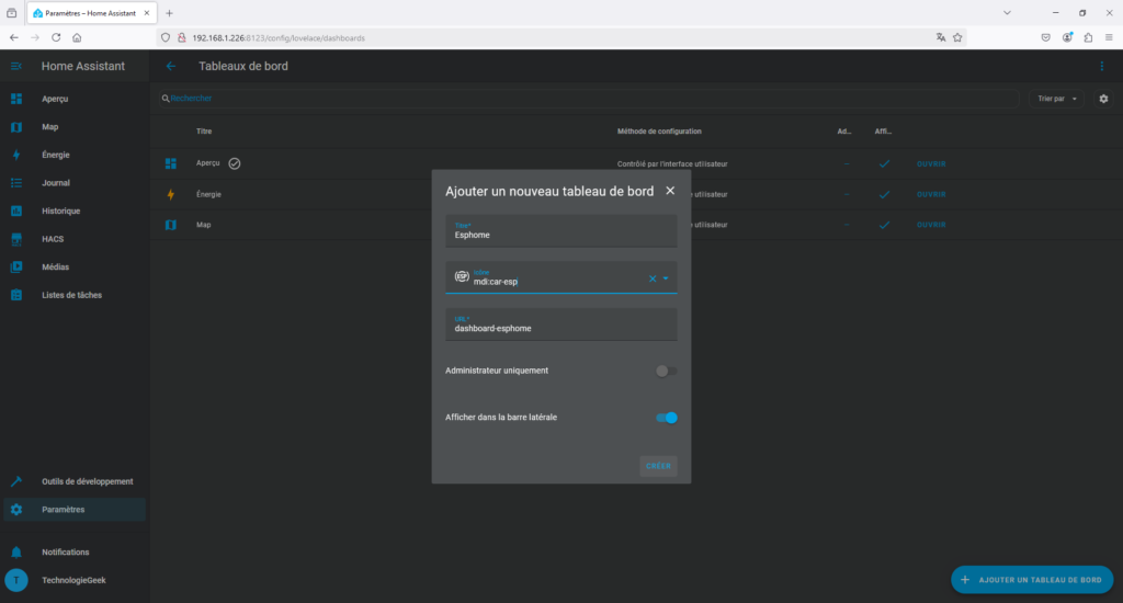 ESPHome sur Docker et Home Assistant