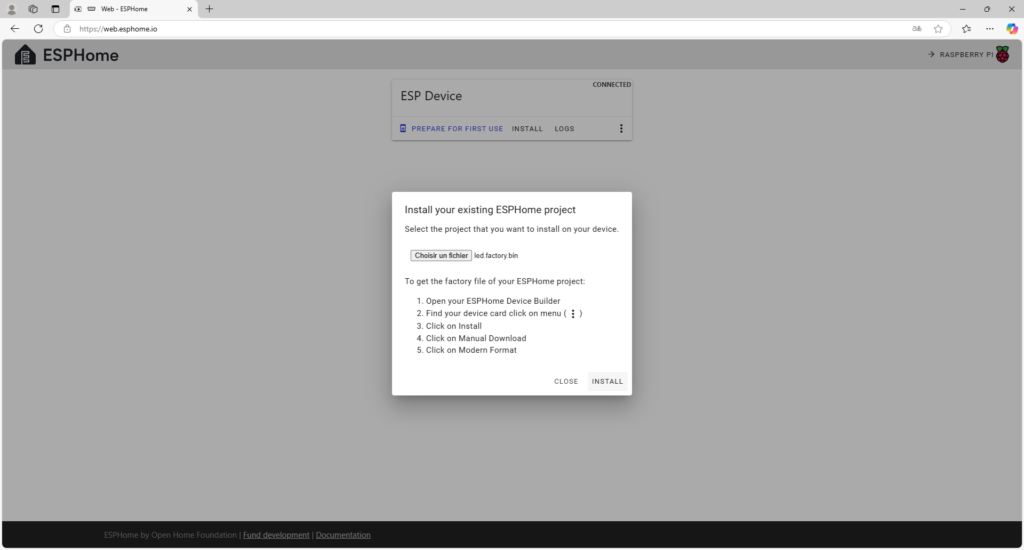 ESPHome sur Docker et Home Assistant