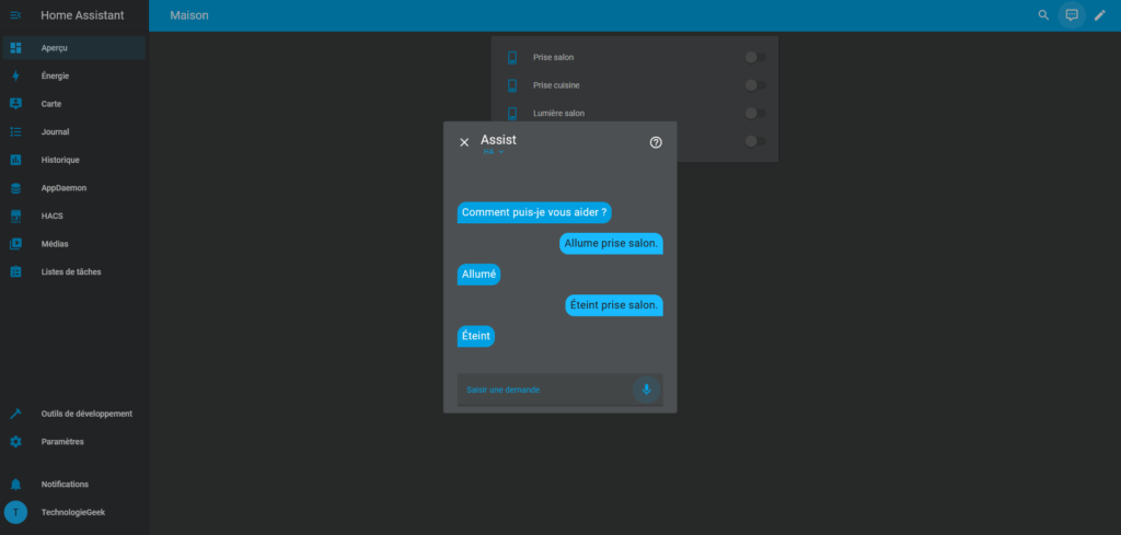 L'assistant vocal d'Home Assistant