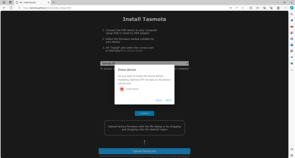 Flasher le NSPanel avec Tasmota et Lovelace-ui