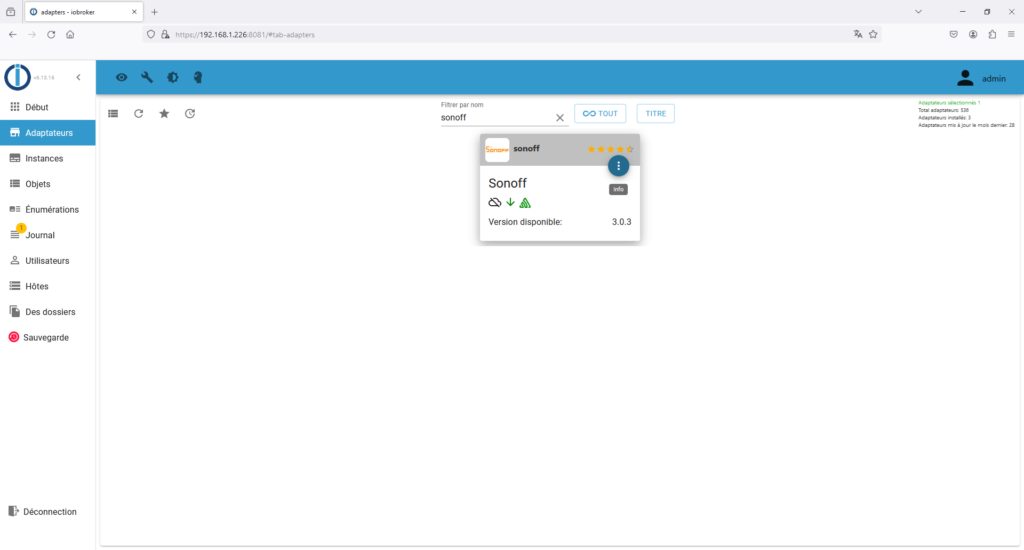 Installer ioBroker sur Docker