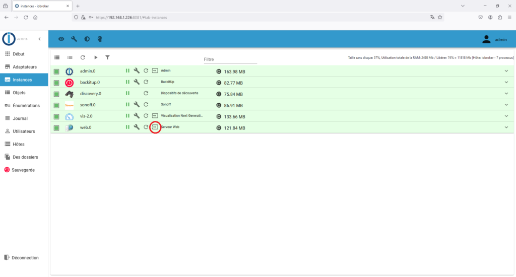 Instances ioBroker