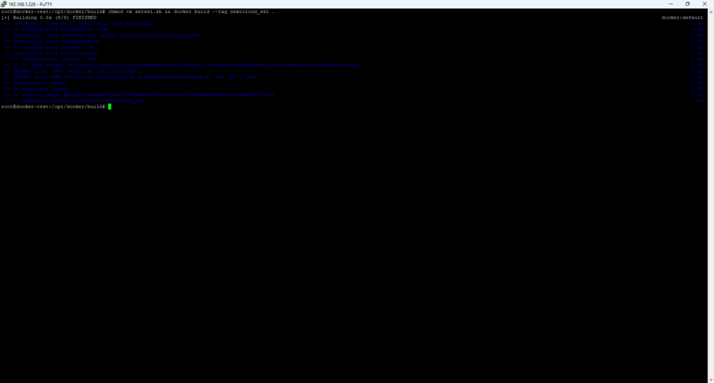 Construction de l'image Nextcloud