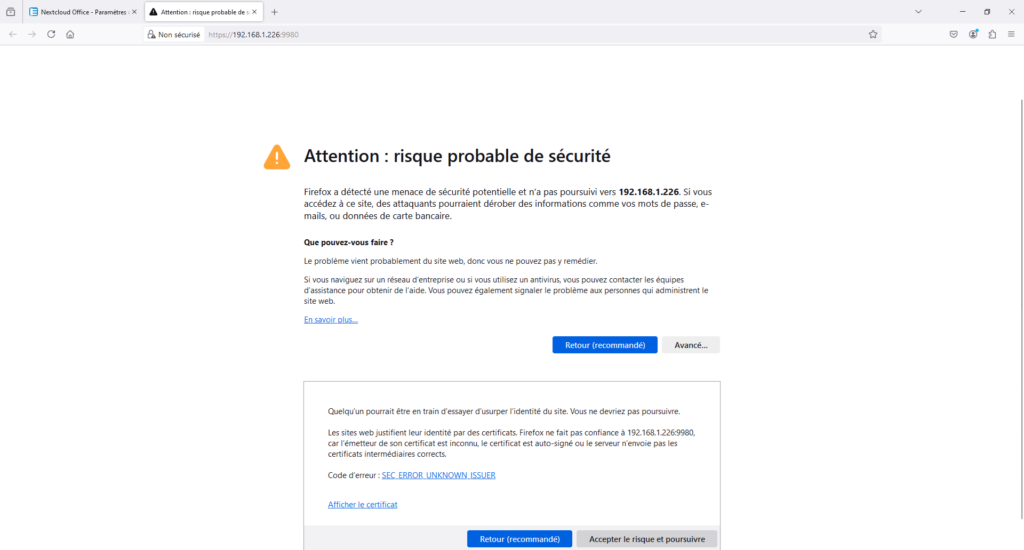 Nextcloud sur Docker