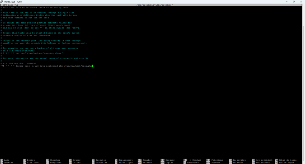 Installation de Nextcloud sur Docker