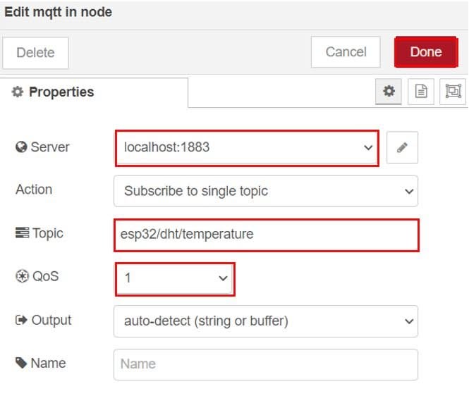 Node-Red et Mosquitto MQTT