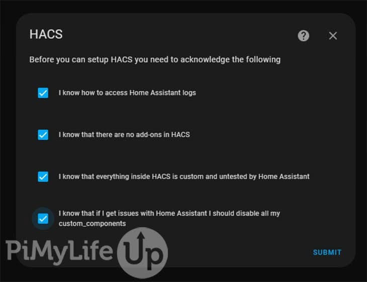 Intégration HACS Home Assistant
