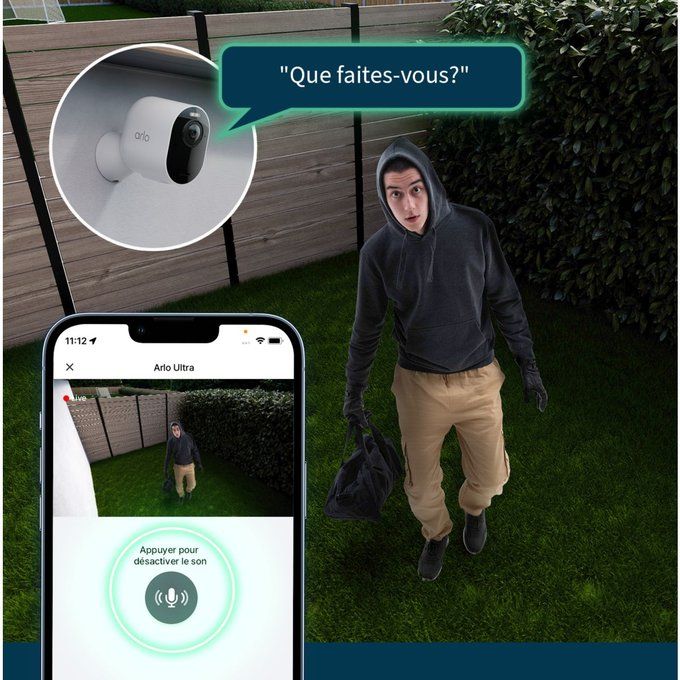 Caméra sans fils jardin